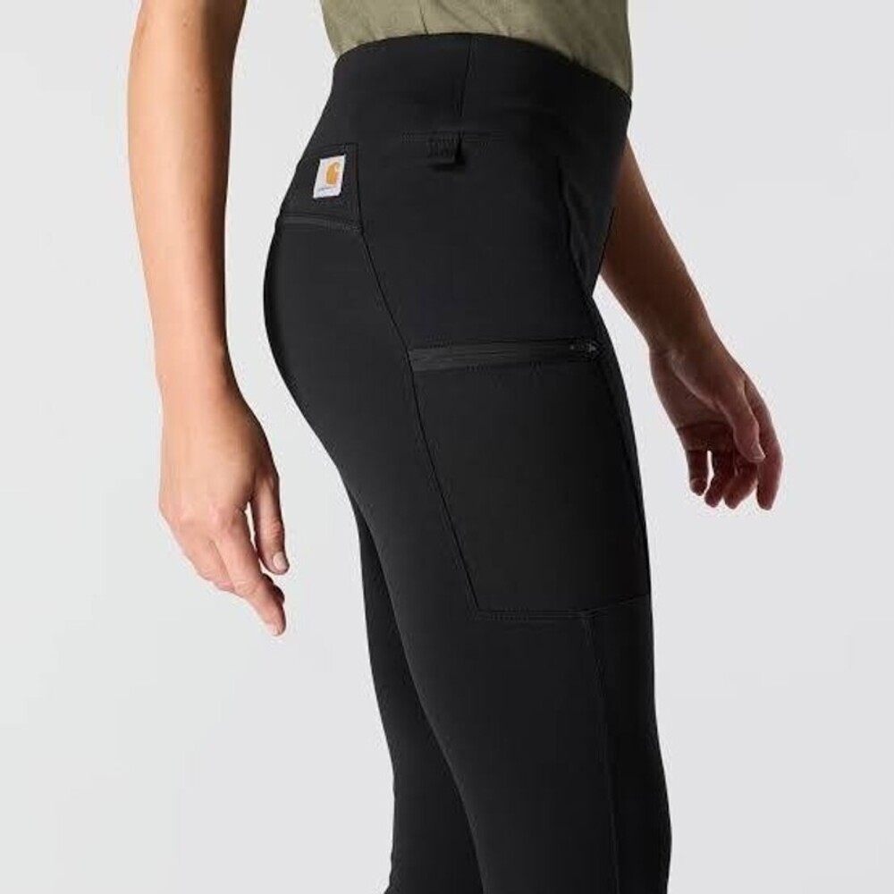 Carhartt Force Fitted Utility Legging Women Size M Black Cargo Pocket Workwear